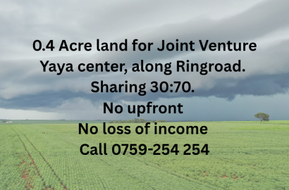 Half acre land available for joint venture along ring road near Yaya centre